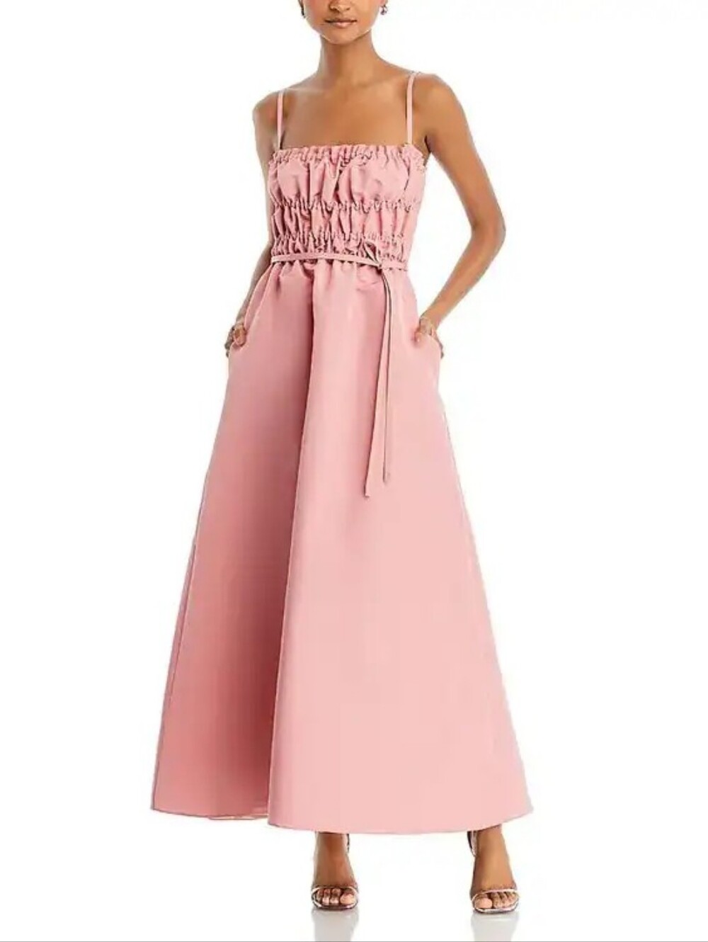 Altuzarra Pink Andrea Smocked Maxi Dress
